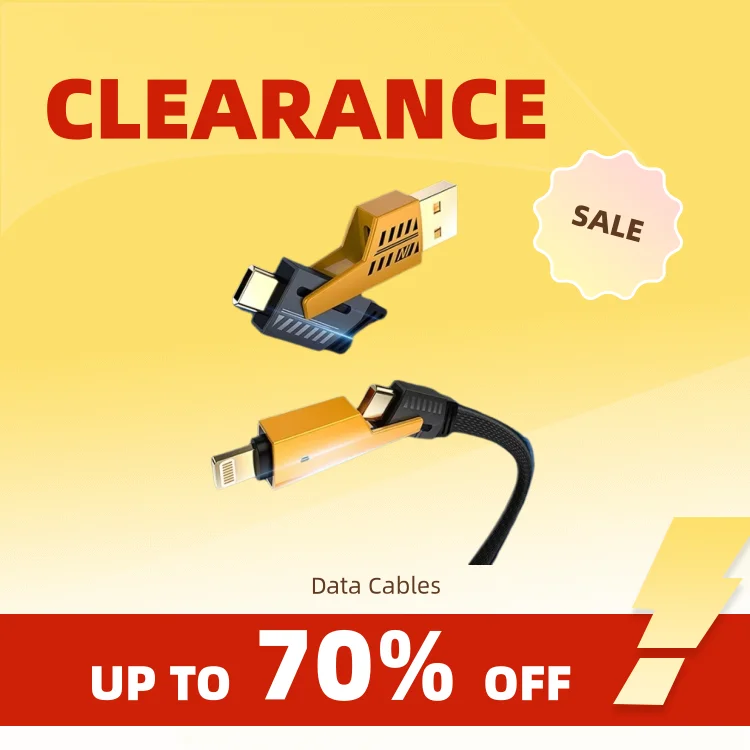 Clearance_Data Cable Four in One Super Fast Charging PD27W Charging Dual Type-c65W Fast Charging Cable Multifunctional_Continuou