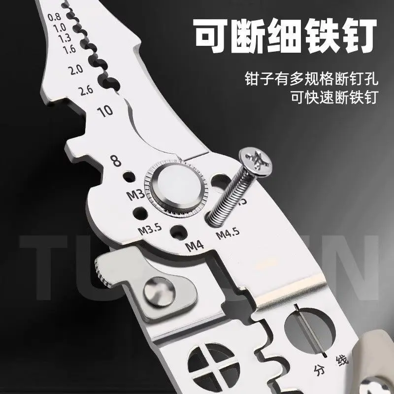 Multifunctional Wire Stripper Wire Breaking Peeling and Crimping Scissors  Wire Stripper