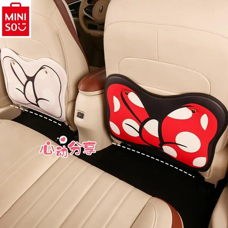 

MINISO Disney Cartoon Minnie Cute Bow Anti fouling Pad for Women's High Quality Seat Suspension Kick Pad in Car