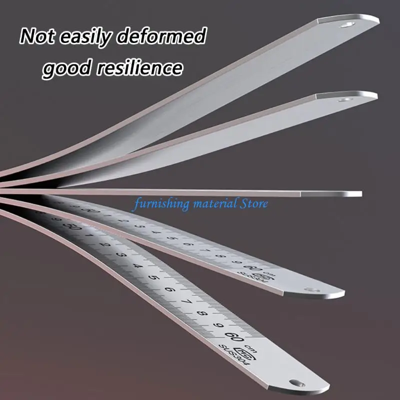 

Y5GD 304 Stainless Steel Ruler High Precise Single Side Thickened Metal Scale Suitable For Construction Engineering And Design