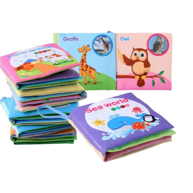 1 قطعة مونتيسوري ثلاثية الأبعاد اللمس يشعر عالية التباين القماش كتاب لينة كتب الطفل اللعب الحسية ألعاب التعلم المبكر لعبة تعليمية للأطفال #5