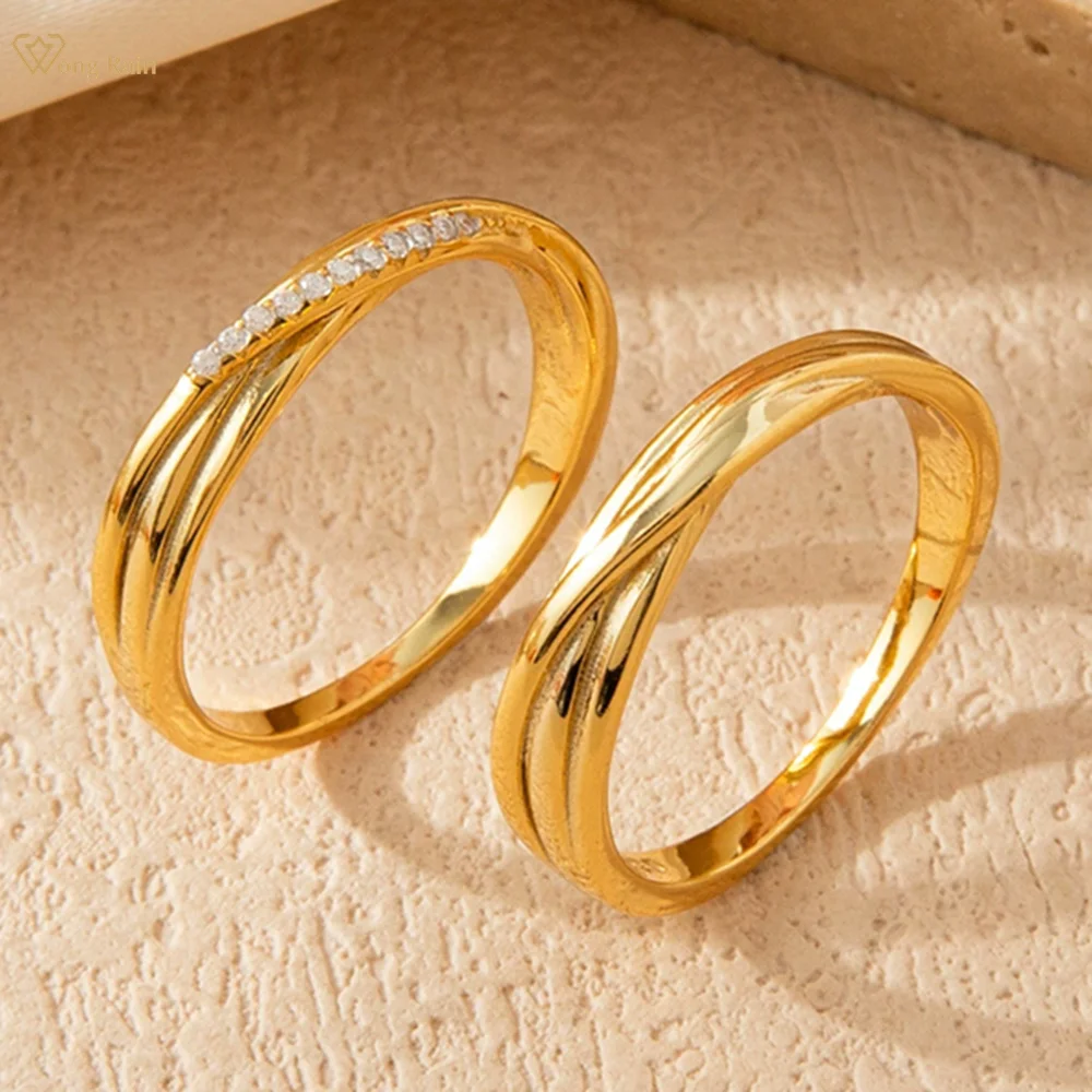 

Wong Rain Solid 925 Sterling Silver 3EX VVS1 D Color Real Moissanite Diamonds Gemstone Couple Rings Fine Jewelry Band Wholesale