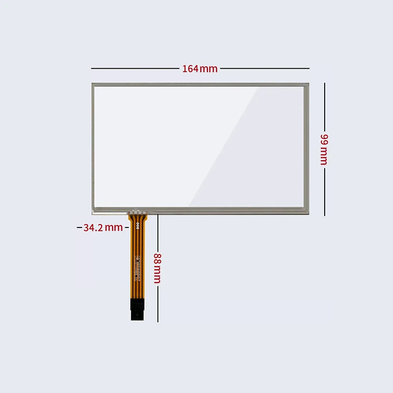 

New 7 Inch 164*99mm 164*100 Resistive Touch Screen Four-wire Industrial Control Machine Hand Writing Board Touchpad Replacement