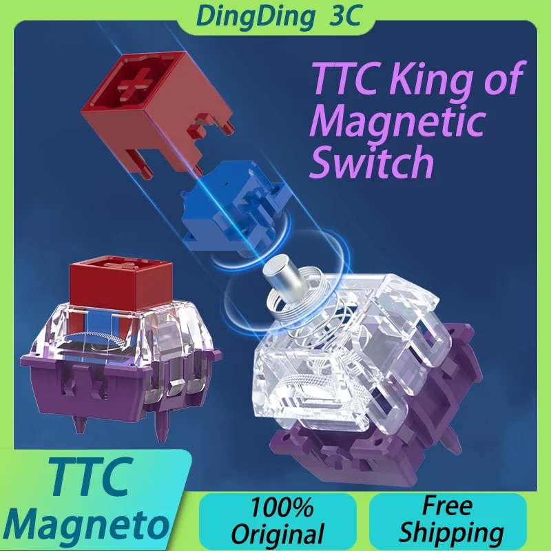 TTC King of Magnetic Switch Linear Magneto Switch E-Sports PC Custom Long Spring Elasticity Stable Durable Gaming Keyboard DIY