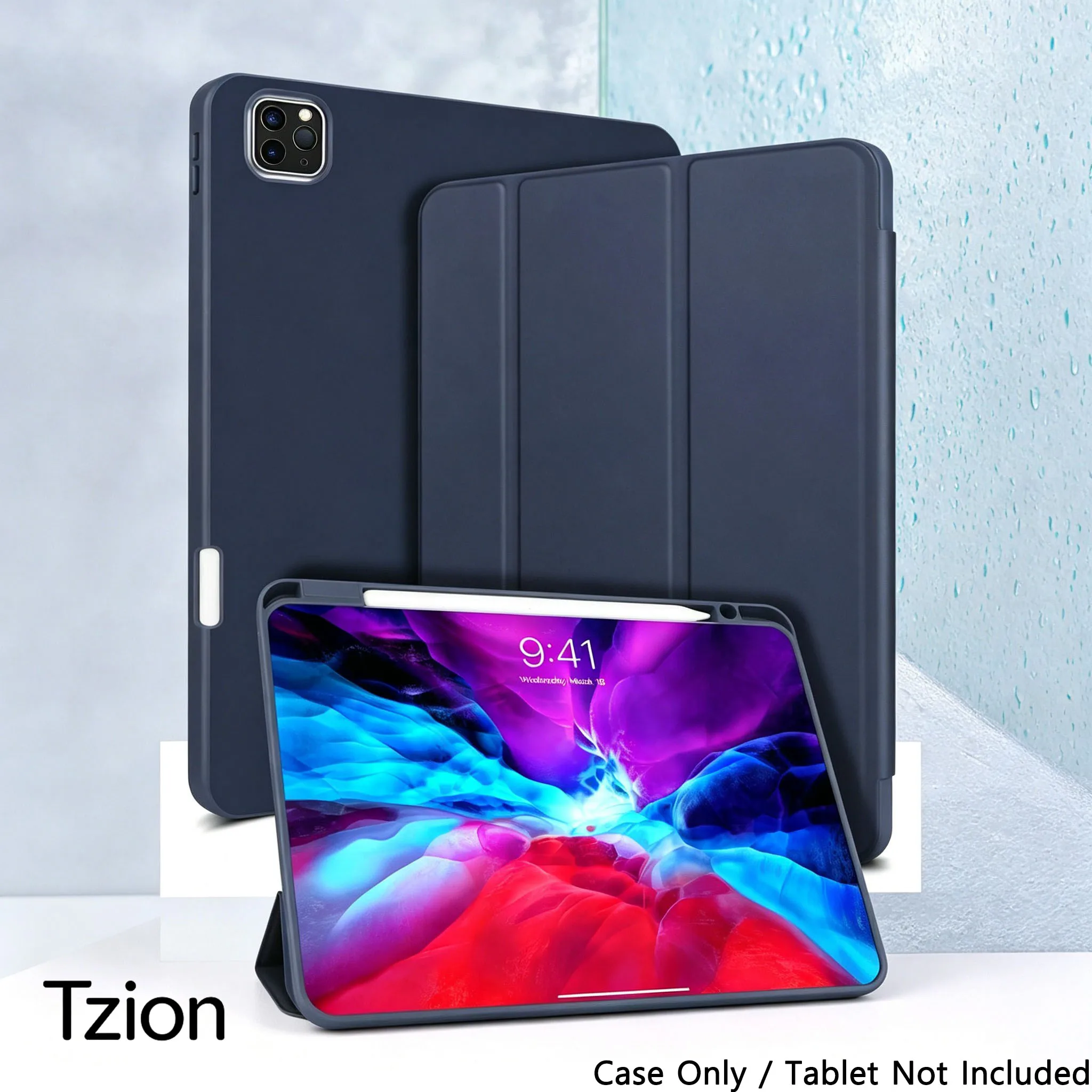 For iPad (A16) 11th 10th Generation Air 4th 5th 10.9 Pro 11 M2 M3 M4 M5 2026 2025 2024 Magnetic Flip Smart Cover Pencil Case