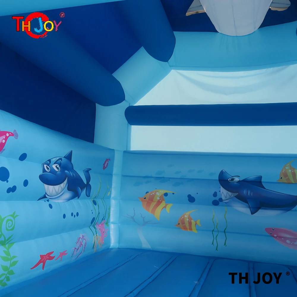 4x4m nadmuchiwany moonwalk rekina, dom odbijający, dmuchany zamek do skakania, dmuchany zamek odbijający, dmuchany skokowiec