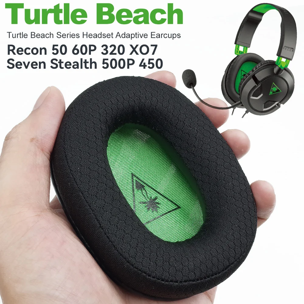 Earphone pads Turtle Beach 500P 450 50X Recon replacement Earpads Mesh cloth Memory Covers Sponge Soft Protein Accessories