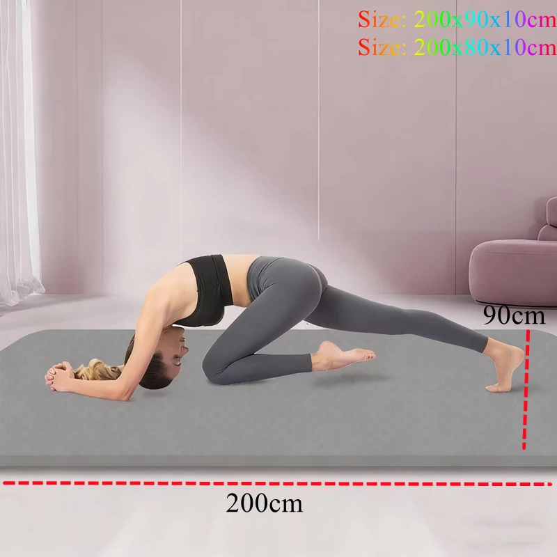 

Gymnastics Mat Non-slip Thicken 200x90 Yoga Mat Yoga Mat Sports Yoga and Pilates Sports Fitness Comfortable Foam 10mm Thick