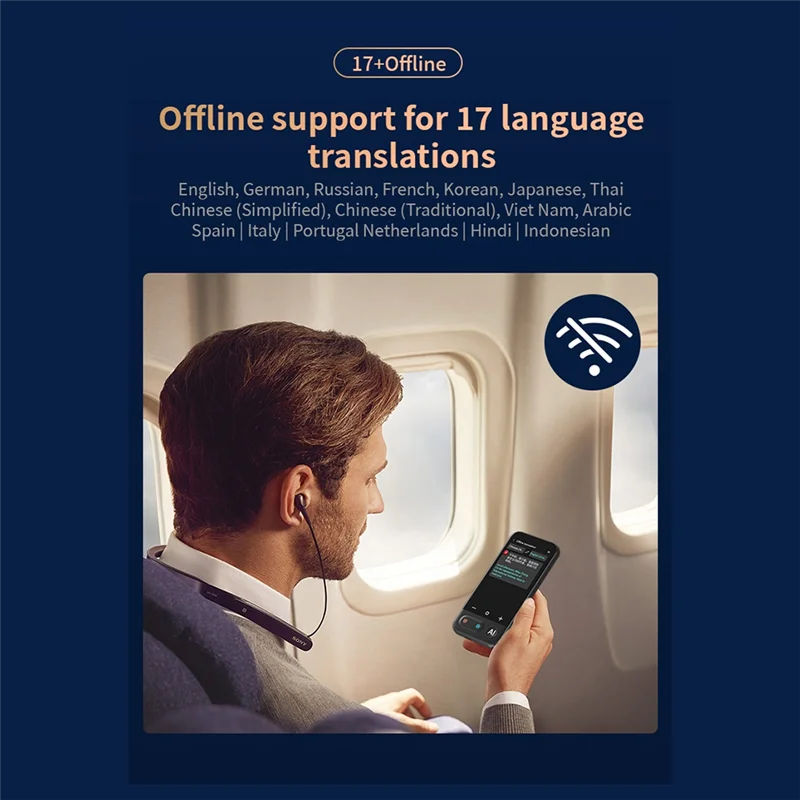 

【IN Stock】Z16 AI Intelligent Voice Real Time Translator Machine 139+ Multi Online Language 4Inch Screen Portable Offline Tradut