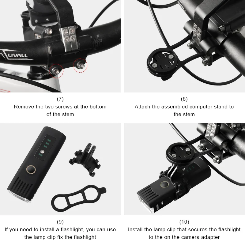 ผู้ถือจักรยาน MTB จักรยานนาฬิกาจับเวลา GPS Speedometer Mount Bracket สำหรับ Garmin Edge Bryton Gopro ฐานคอมพิวเตอร์วงเล็บ