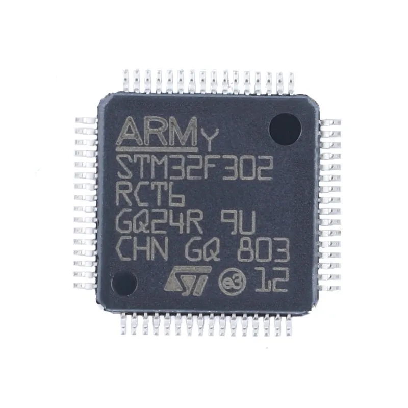 Genuine Original STM32F302RCT6, LQFP‑64 Package, ARM Cortex‑M4 Core 32‑Bit Microcontroller MCU Chip