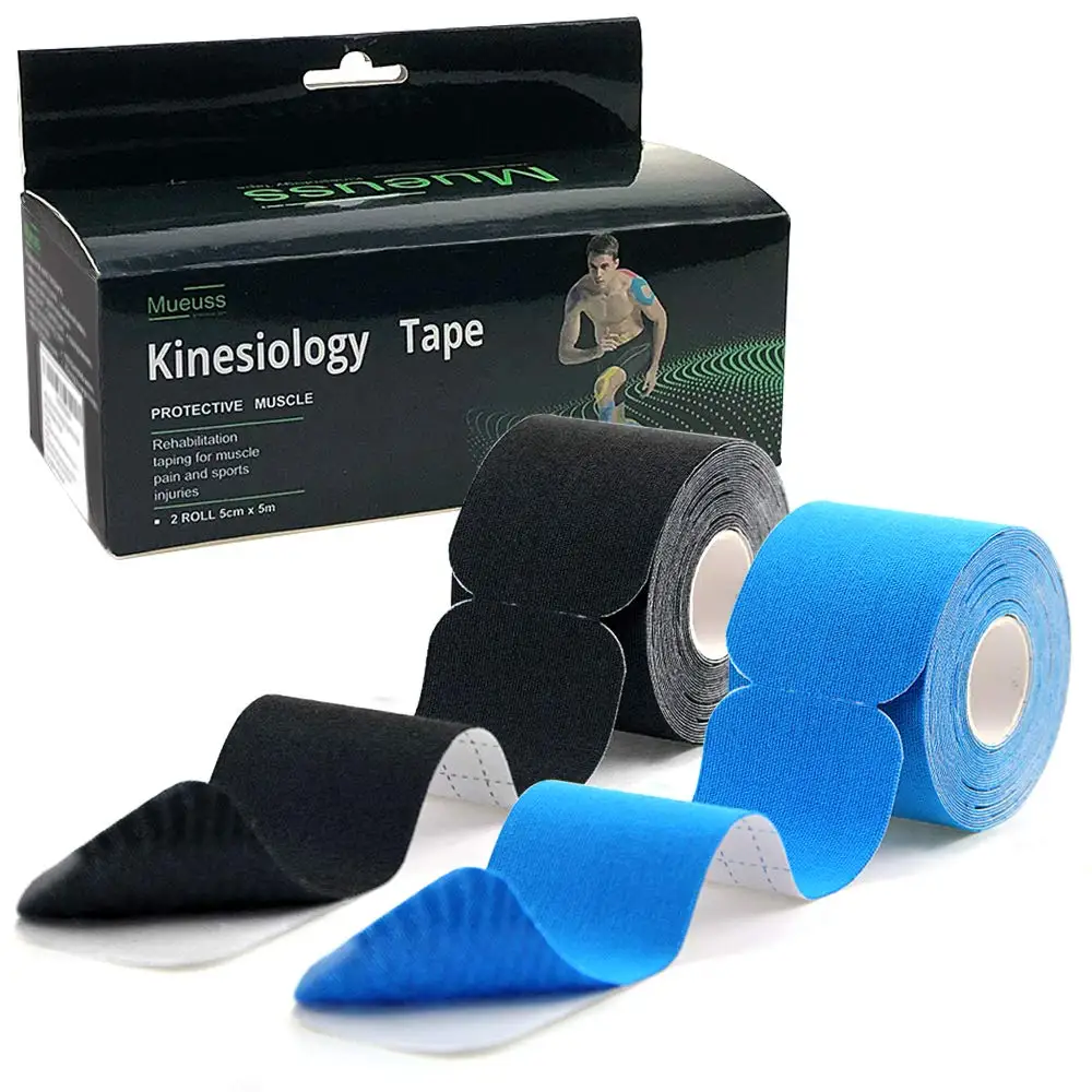 

Pre Cut Kinesiology Tape Pro Athletic Sports (40 Precut Strips) Waterproof Breathable Latex Free Tape Elastic Sport Muscle Tape