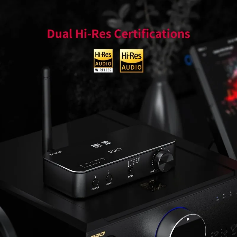 Ricevitore Bluetooth Trasmettitore portatile Stereo Wireless ad alta risoluzione aptX/LDAC DSD256 Ottico/Coassiale/Line-Out