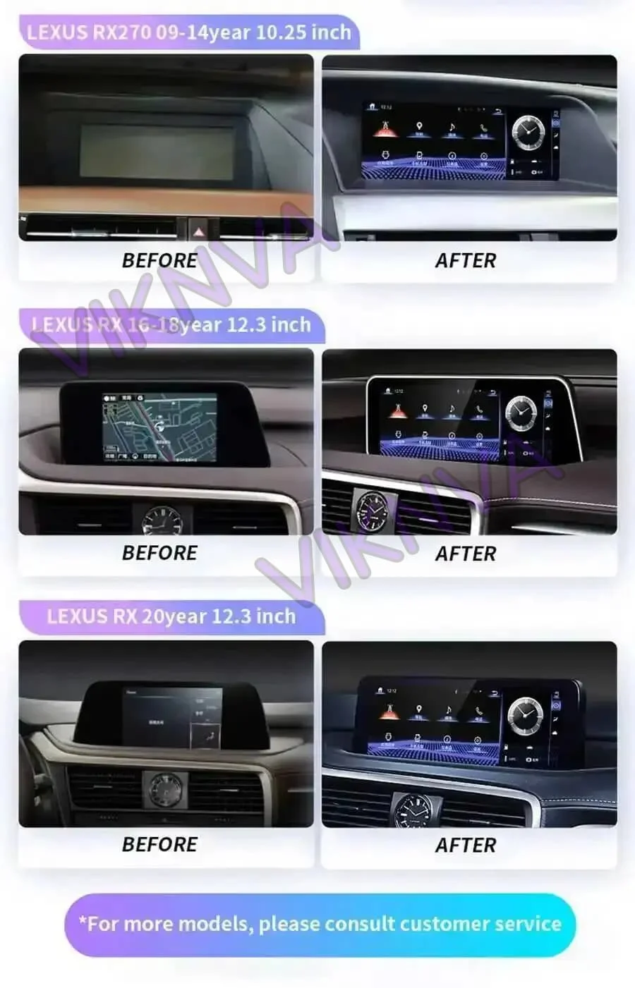 12.3 Inch Qualcomm CarPlay For LEXUS RX RX270 RX350 RX450 2009-2015 Touch Screen Android 13 Car Multimedia Video Player Radio 4G
