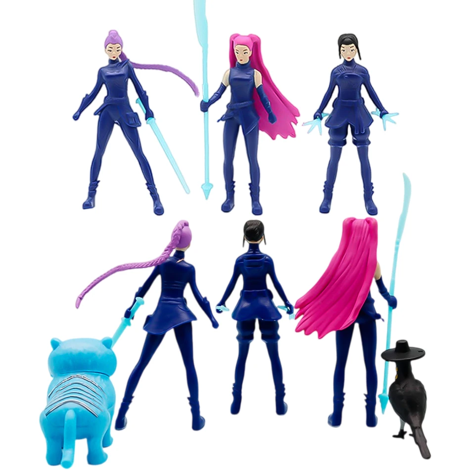 Figurka Kpop Demon Hunt Anime Blind Box Series Tygrys Figurka Zabawka Dekoracja na Biurko Statuetki Ozdoba Halloween/Boże Narodzenie Prezent dla Dzieci