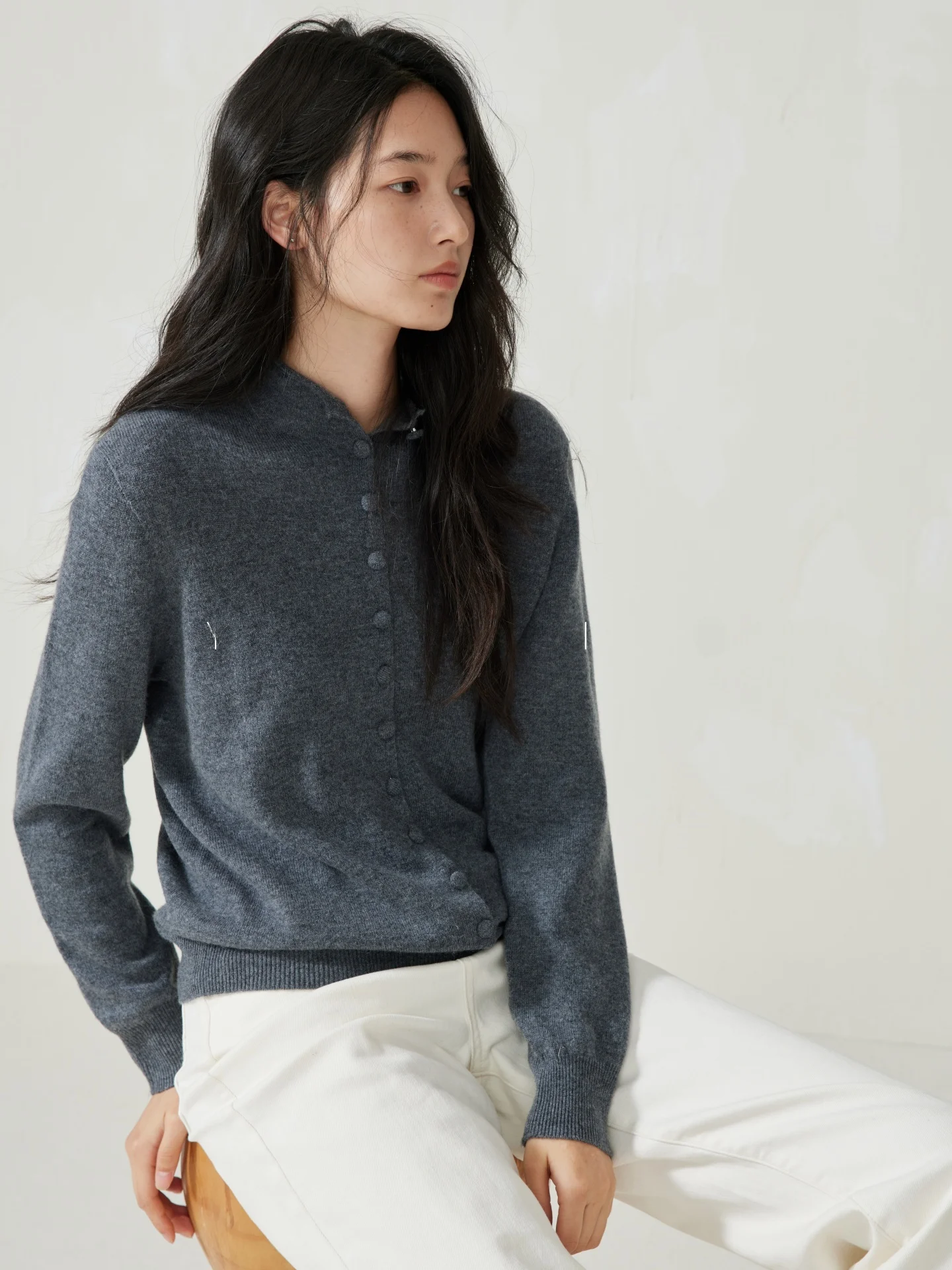 

Yao Autumn New Sle Women's Camere Knitted Sweater f High Collar Open Cardigan Inner Wear Vintage Faion Commute Sle