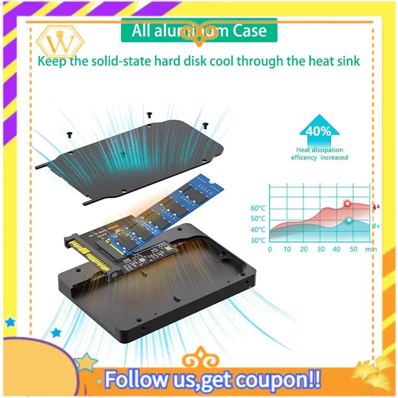 

Latest-M.2(NGFF) Nvme SSD Adapter SSD Tou.2 (SFF-8639) 2.5" SSD Adapter Convert M.2 Nvme SSD Tou.2 Not Forsata