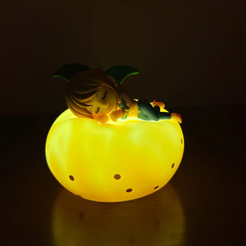 Uma peça anime dos desenhos animados noite luz série caixa cega luffy mini led luminosa luz da noite modelo crianças surpresa brinquedo presente de aniversário