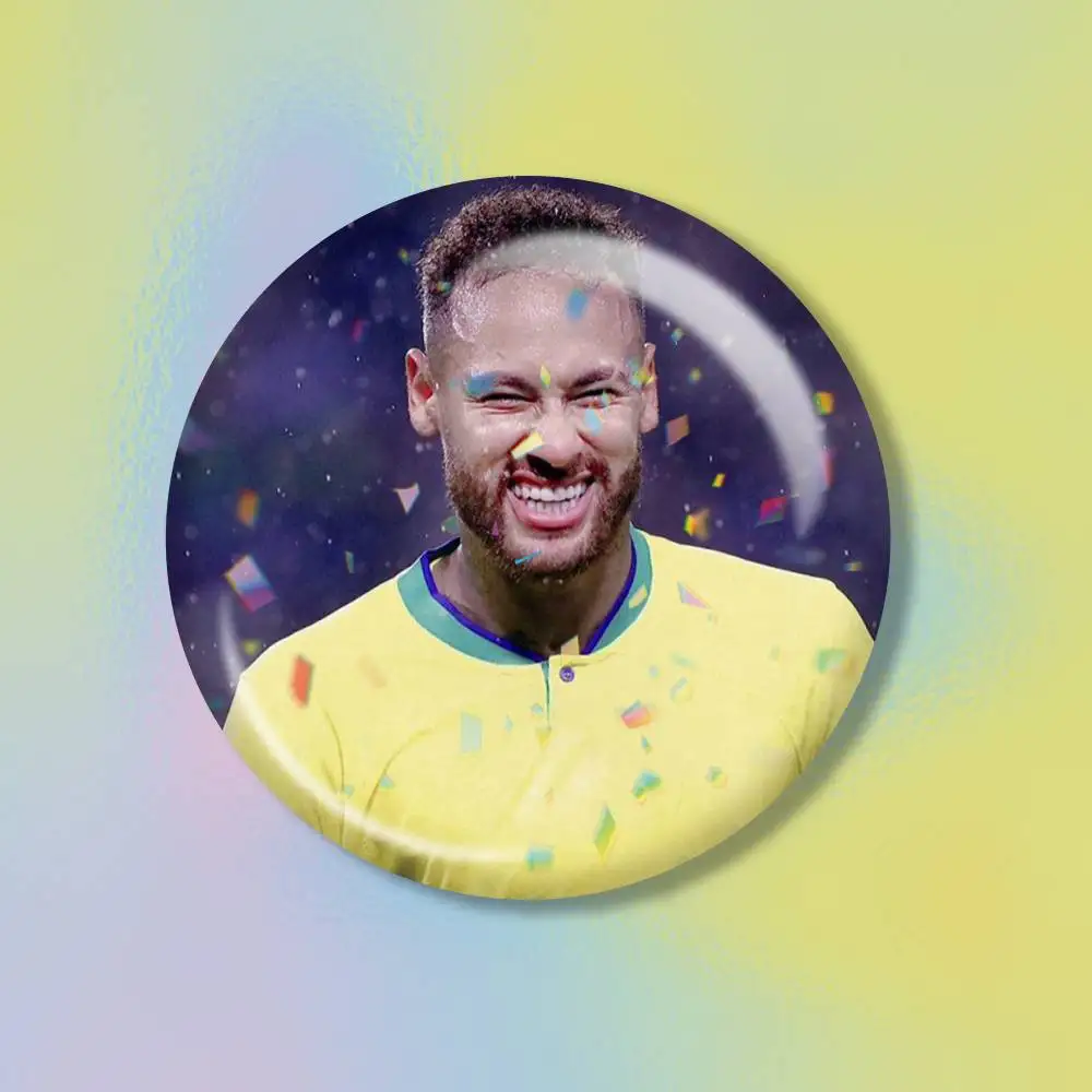 Football Star 10 N-Neymar  Brooch Metal Decorative Brooch Pins for Backpack Clothes Jacket Accessories,Souvenir.