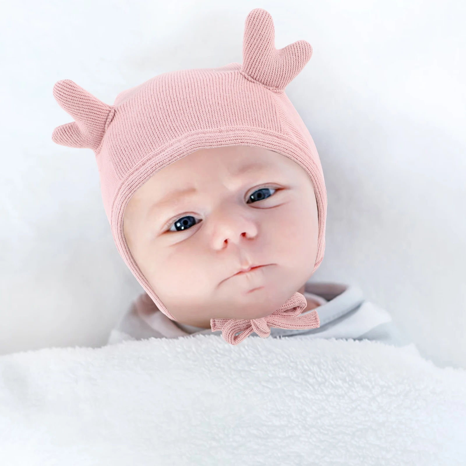 

Baby Knitted Hat Boy Hats Newborn Warm Beanie Turkey Cap Autumn And Winter Child