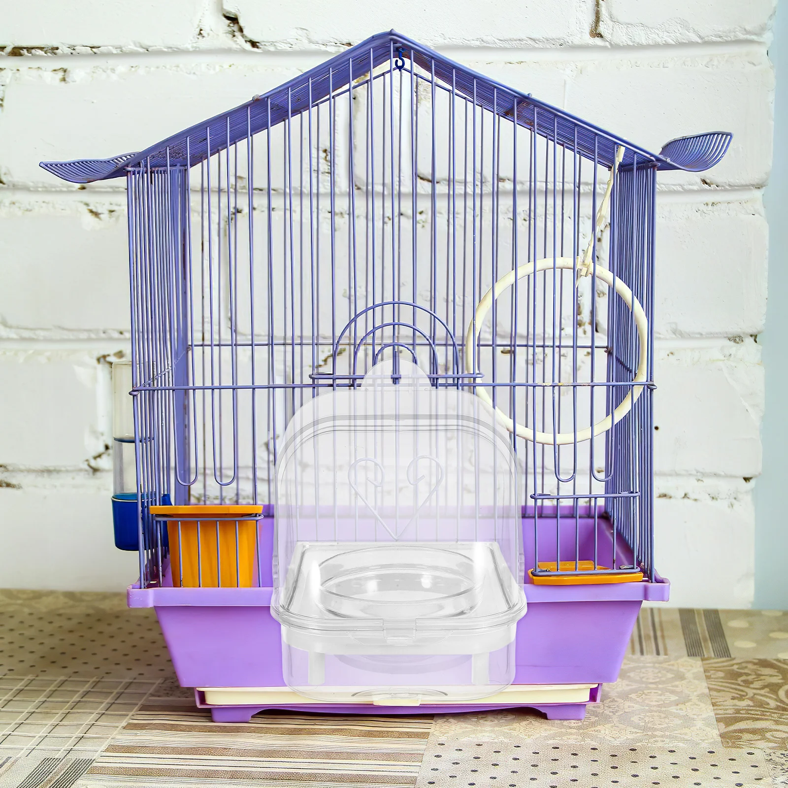

Hanging Feeder for Birds Feeders Cage Parrot Water Dispenser Cage-mounted Food Storage Container