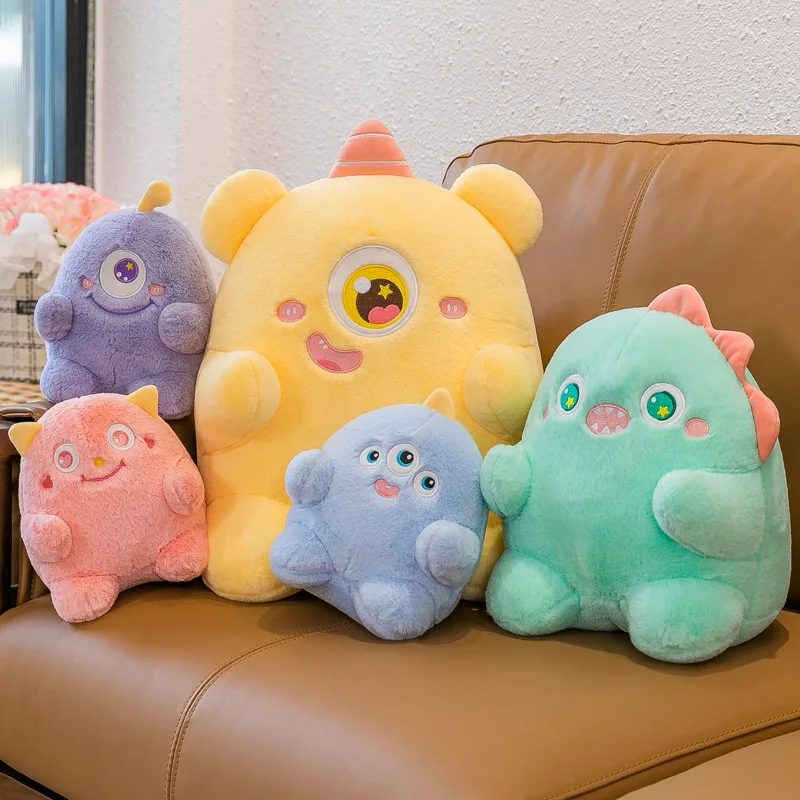 5 Colors Little Monster Stuffed Animals Plush Exquisite Soft Workmanship Doll Room Decoration Birthday Presents for Friends