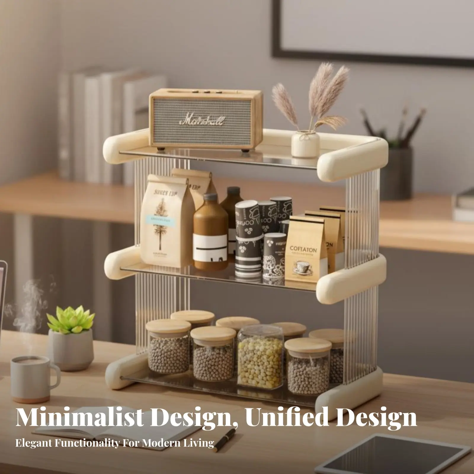 Bolsa para Infusiones y Contenedor de Condimentos con Diseño Transparente, Almacenamiento Multisección, Tapa Adaptable y Accesible