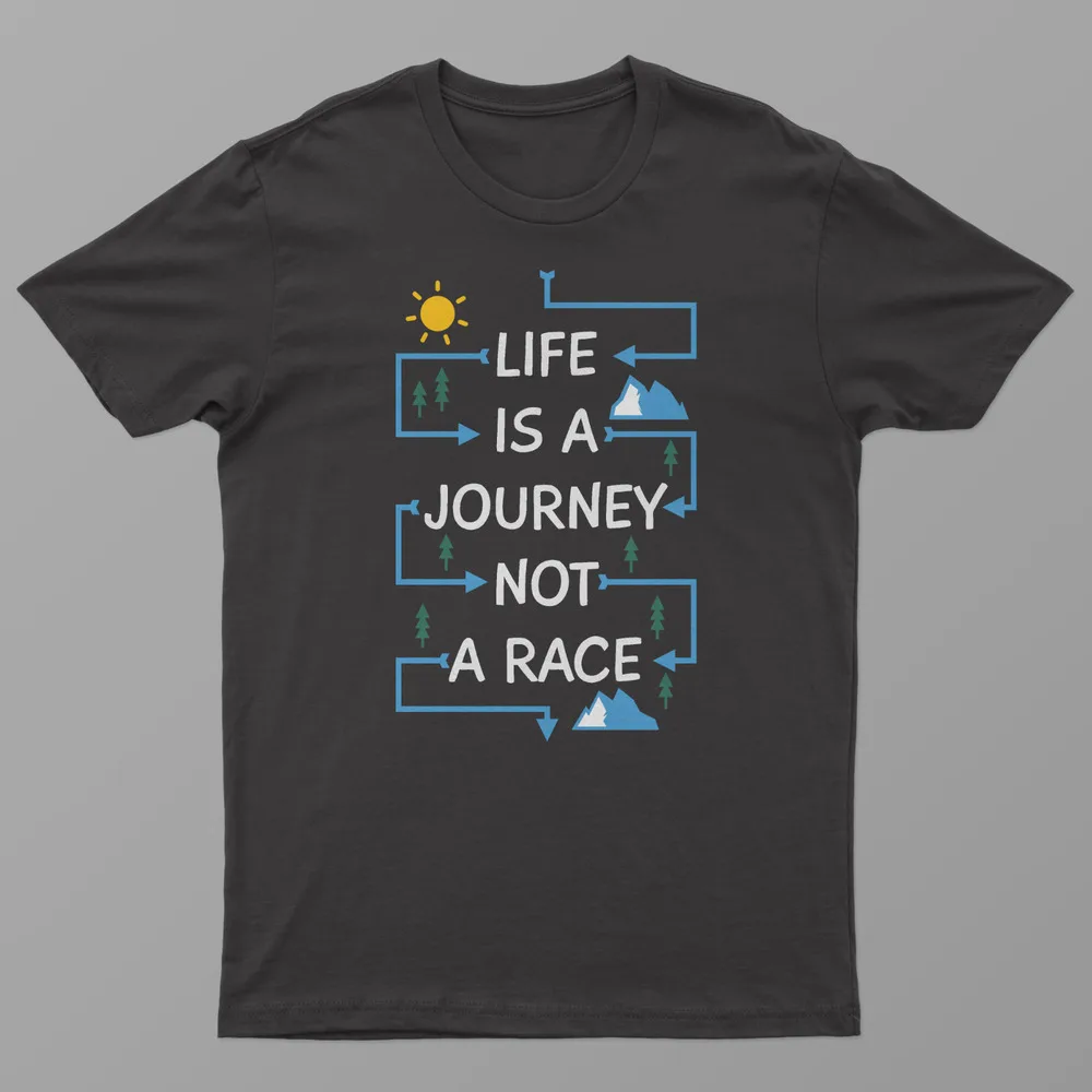 Life is a journey  not  rce cmping & hiking grphic t-shirt , outdoor men'sSummer Brnd Super Size