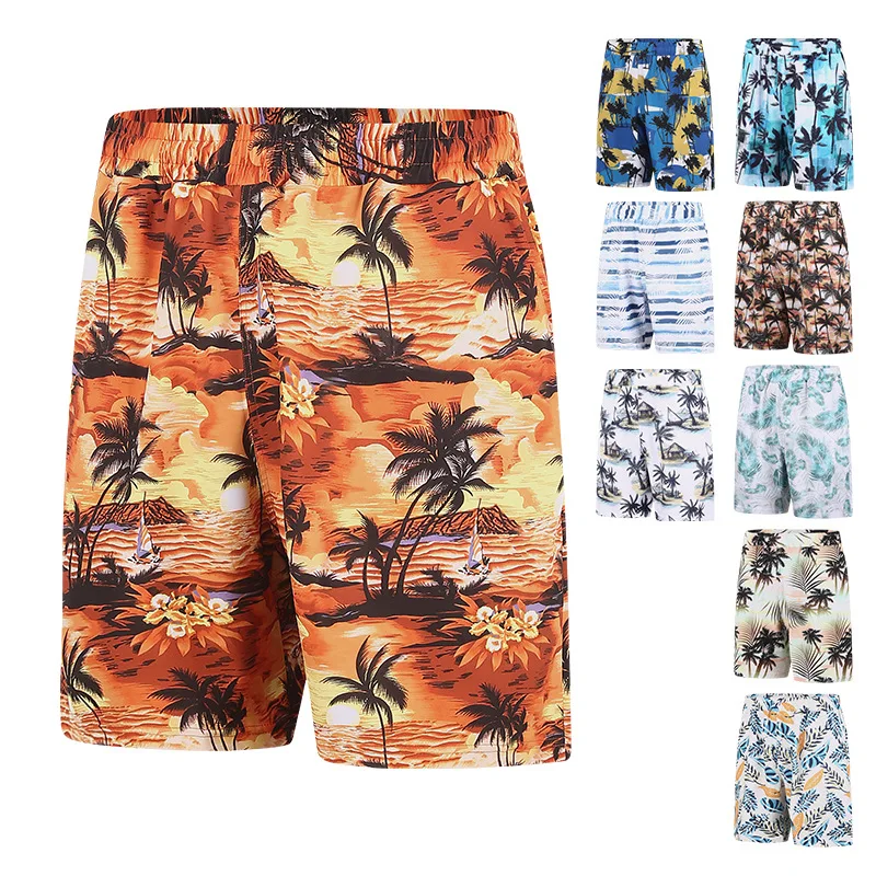 

American Style 2026 Summer Fashion Men's Casual Trendy Daily Simple Basic Loose Straight Knee Length Shorts Male Sports Clothes