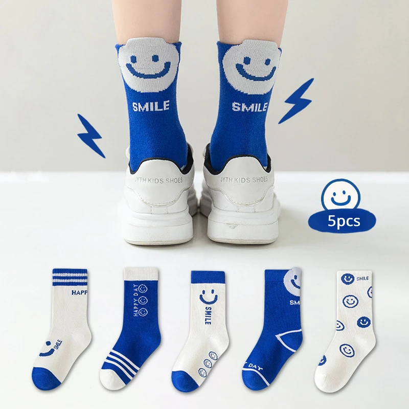 Children Socks Boys Cotton Mid Tube Socks Multicolor Cartoon Girls Autumn and Winter Socks Kid Breathable Socks