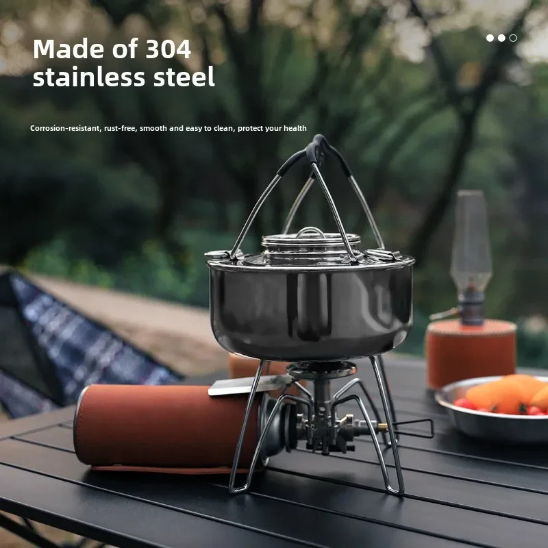 

Outdoor Camping Portable Kettle Camping Stainless Steel Coffee Pot Camping Cooker Tea Special Campings Outdoor Products