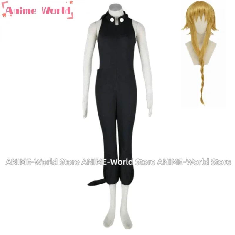 

《Custom size》Anime Cosplay Costume Halloween Medusa Cosplay Wig Black Jumpsuits