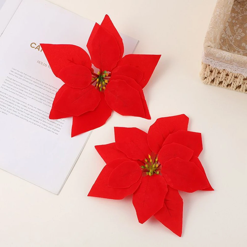 

Artificial Flowers red Wedding Festival tree party Decoration for Home vase table Scrapbook Garden New yearArch Background Wall