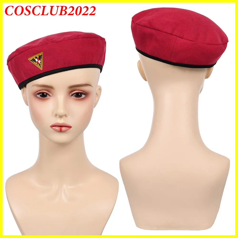 

SF Cammy Cosplay Red Beret Hat Game OW Cap Headwear Costume White Widowmaker Costume Accessories Halloween Headwear Party Props