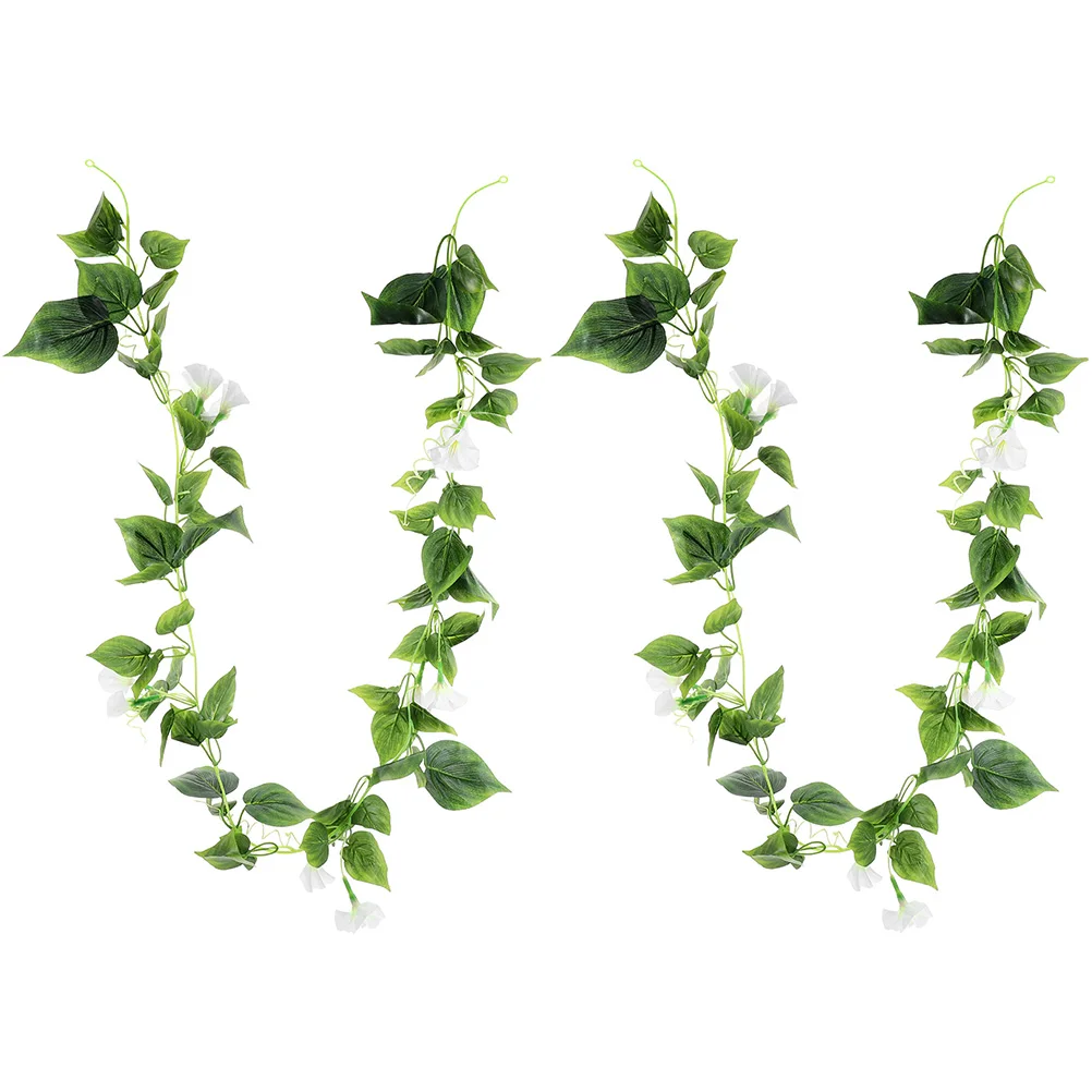 

2pcs Artificial Flower Vine Real Touch Lifelike Fake Garland Decorative Vine For Indoor Wall Door Wedding Arch Hanging Outdoor