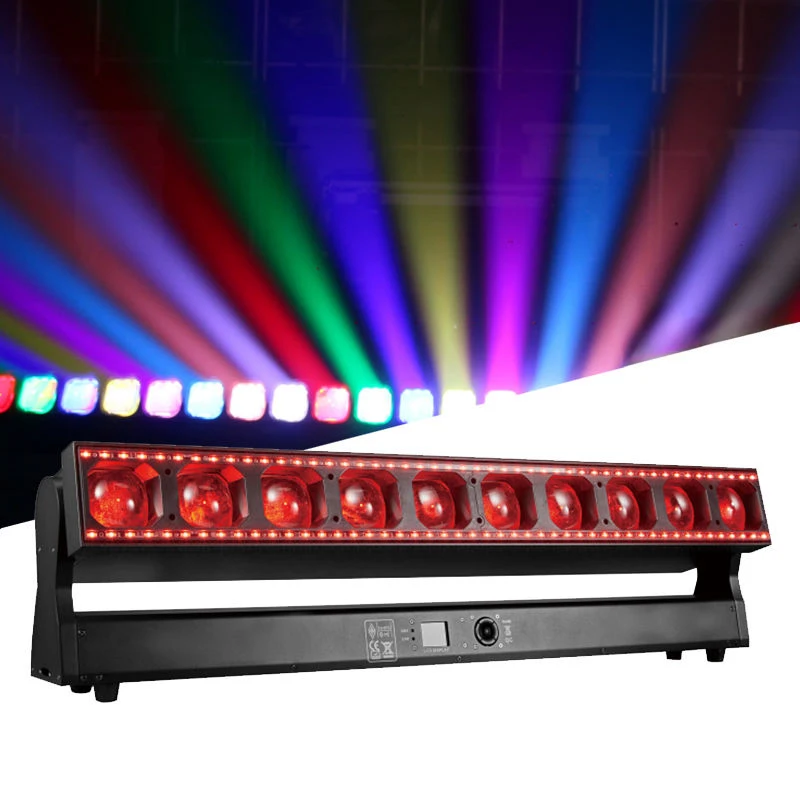 

Tiitee 10*60W LED Matrix Beam Wash Zoom Moving Light RGBW Disco DJ Party Light for Night Club Aluminum Body DMX512 Control IP65