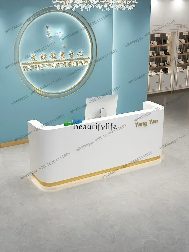 

D30Bar Cashier Light Luxury Salon Clothing Store Simple Modern Reception Desk