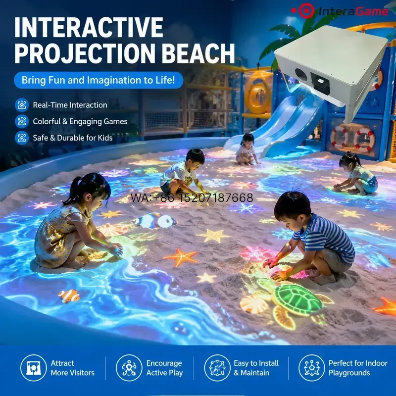 Wmwmnu for InteraGame Custom AR Virtual Sand Beach Interactive Projection Game Multi-theme Sandbox Equipment for Shopping