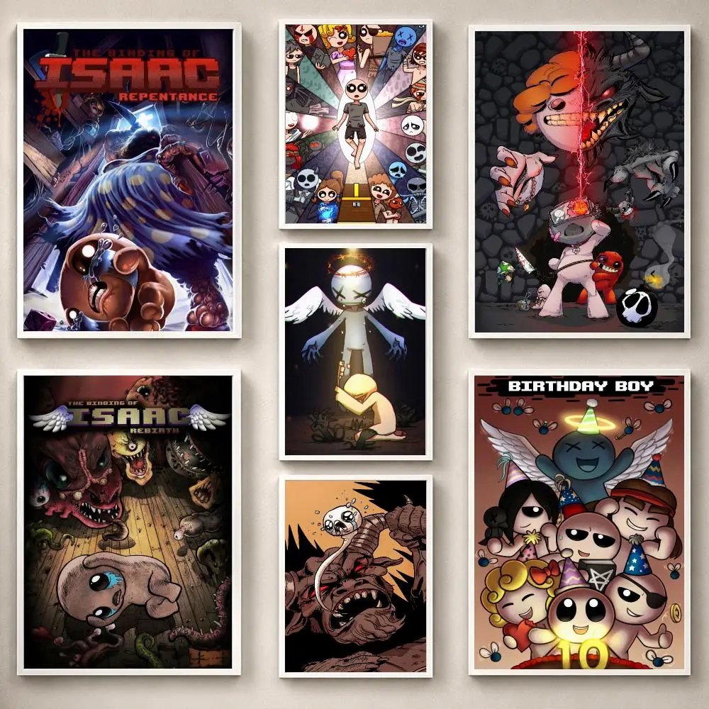 Game T-The Binding of Isaac Poster PP Self-Adhesive Removable HD Waterproof Wall art Suitable Bedrooms Living Rooms Gifts