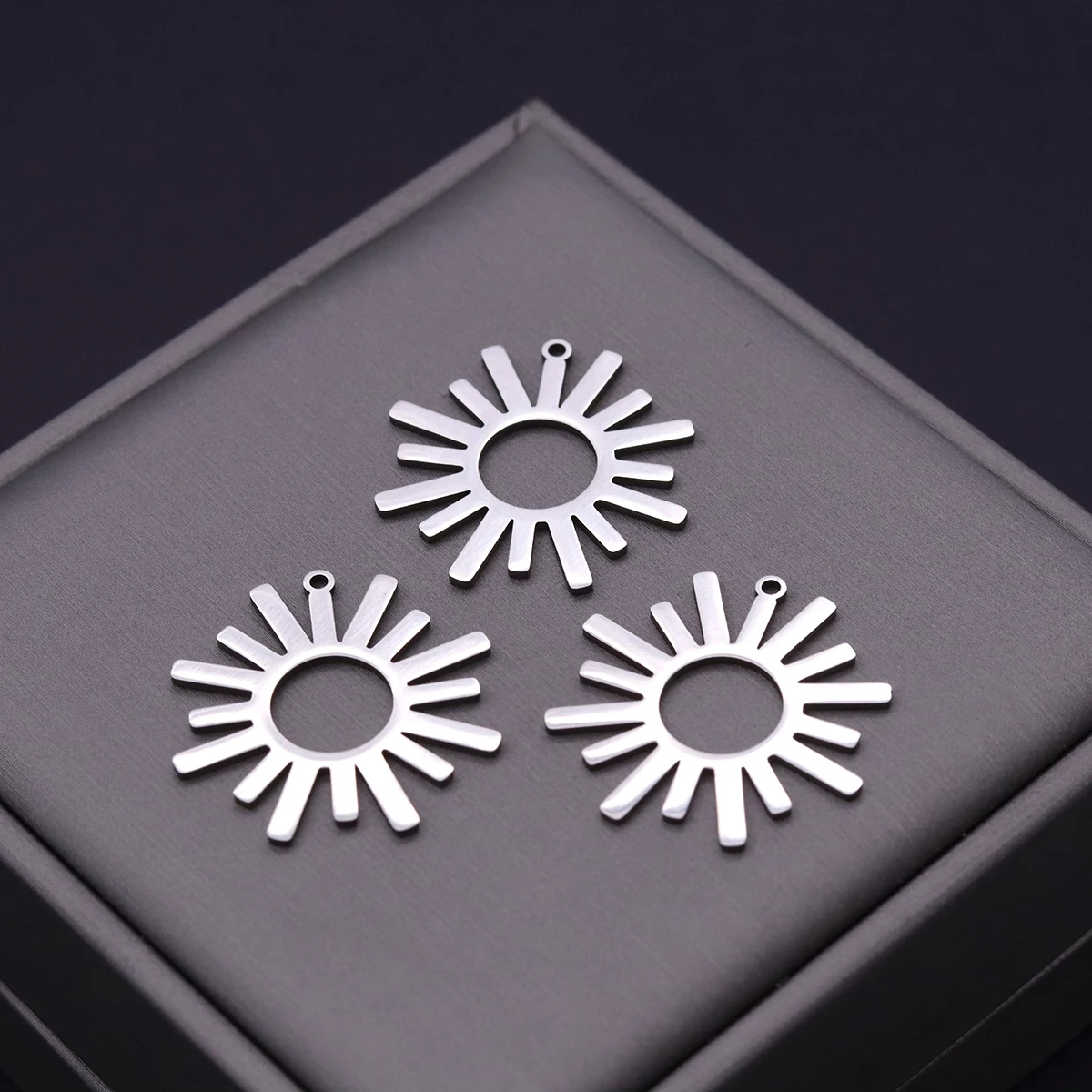 3pcs Stainless Steel Animal Charms Hollow Love Heart Sun Weather Geometric Pendant for DIY Jewelry Making Earrings Necklace