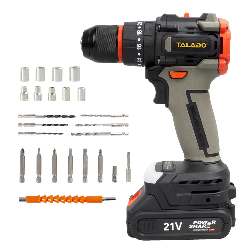 

Customizable Multi-position Adjustment 20V 21V Brushless Electric Drill Cordless Drilling Machine