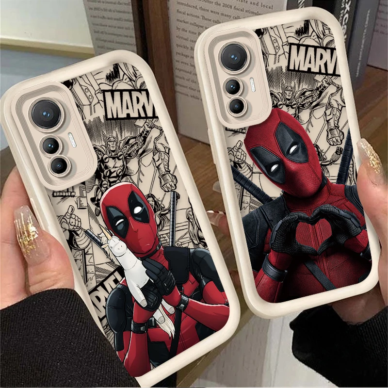 Marvel Deadpool Phone Case For Xiaomi 13T 12T 11T 13 12 11 Lite 5G NE POCO X6 X5 X4 GT X3 NFC F3 F4 F5 F6 M6 Pro Soft Matte Capa