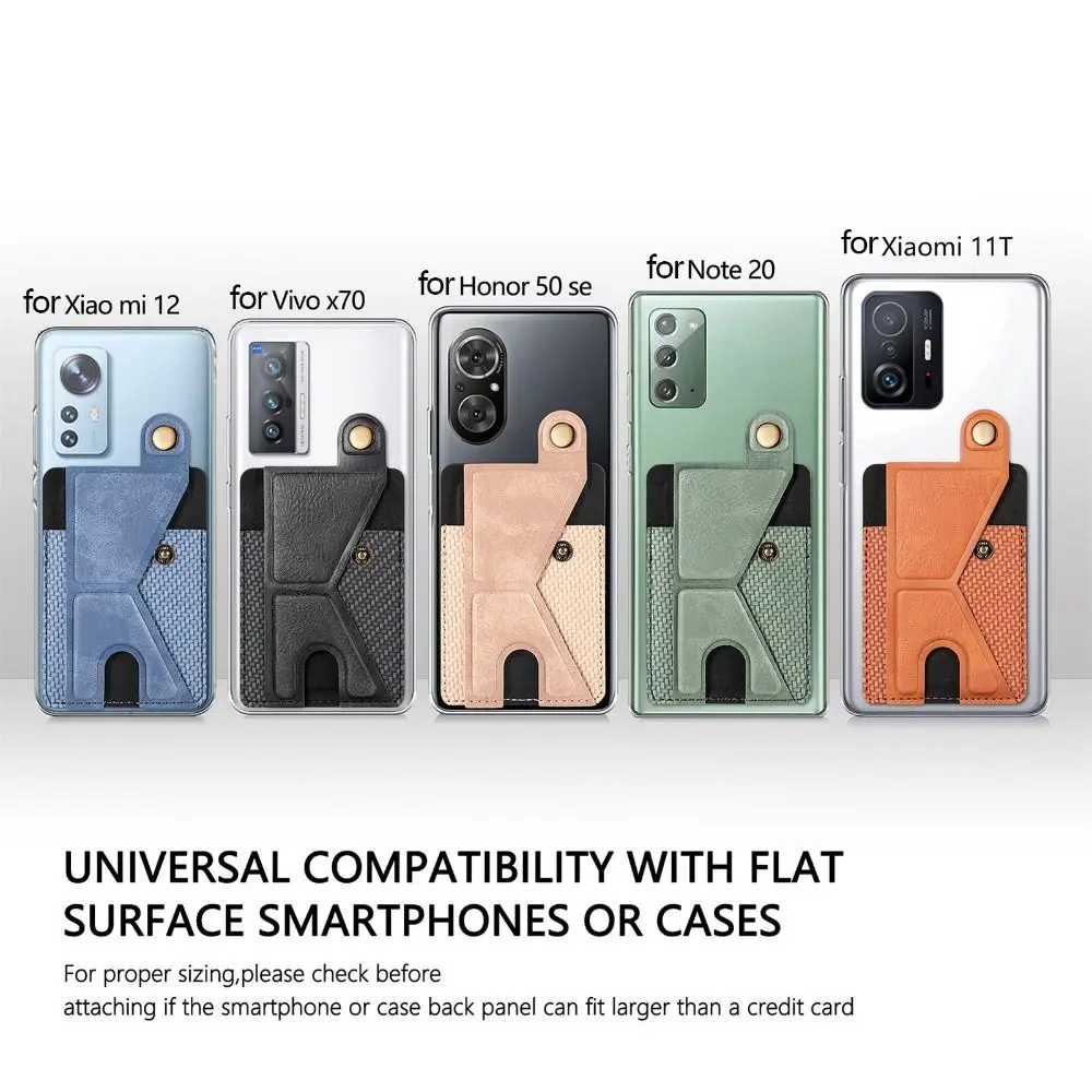 Universal Mobile Phone Card Bag Portable Multifunctional Card Clip Protective Sleeve Bracket Adhesive Creative Wallet