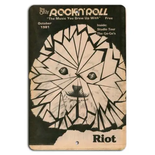 Vintage Rock '81: Shattered Riot Edition Metal Sign  -aluminum