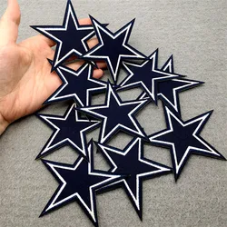 10 sztuk/partia Navy Stars haftowane patche na ubrania naklejki aplikacje na ubrania żelazko na plastry szycia odznaka paski