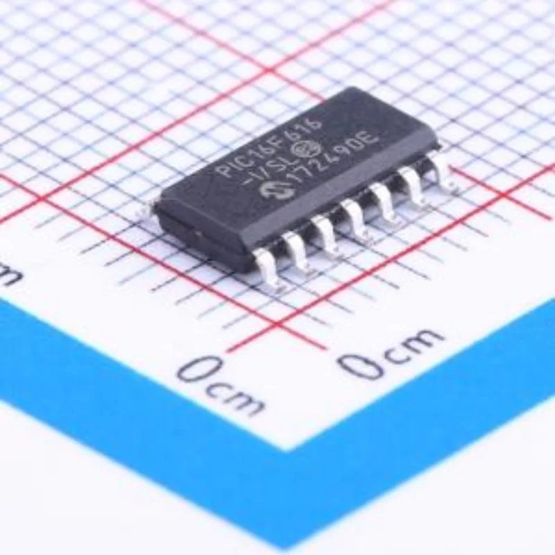 (5-20pcs) PIC16F616 SOIC-14-150mil 100% Original In Stock (MCU/MPU/SOC) 2V~5.5V 11 PIC 3.5KB PIC16F616-I/SL