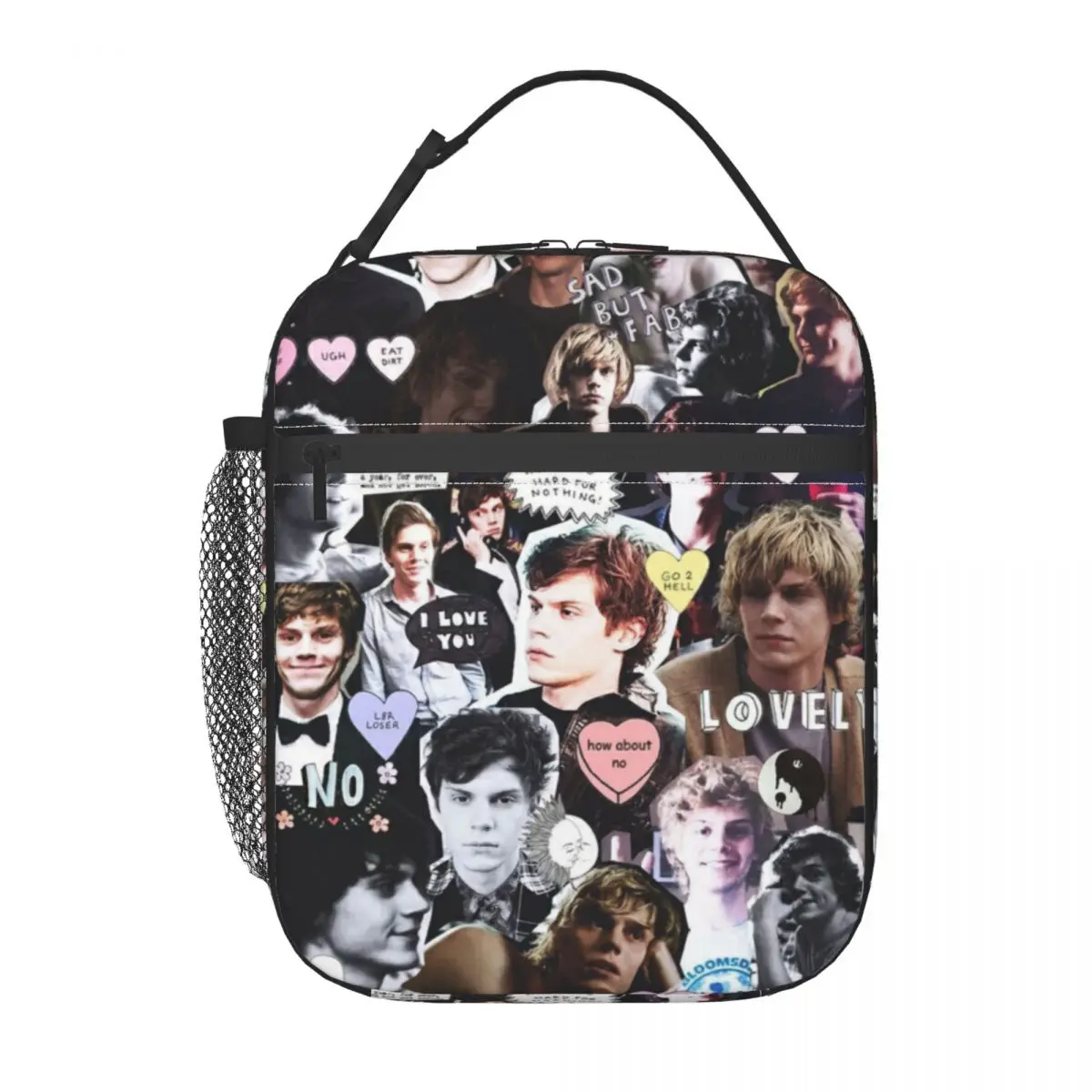 Actor Star Movie Evan Peters Insulated Lunch Bag for Women Resuable Cooler Thermal Lunch Tote Office Picnic Travel