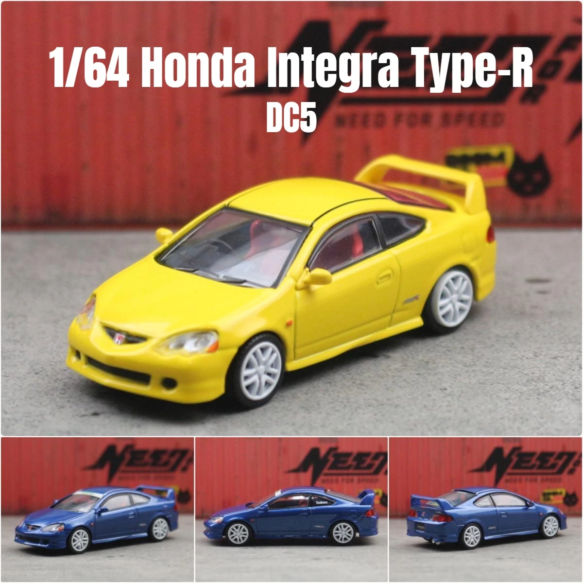 1/64 Honda Integra Type-R DC5 JDM Toy Car Model 1:64 Diecast Vehicle Miniature Zicn Alloy Shell Collection Gift For Children Kid