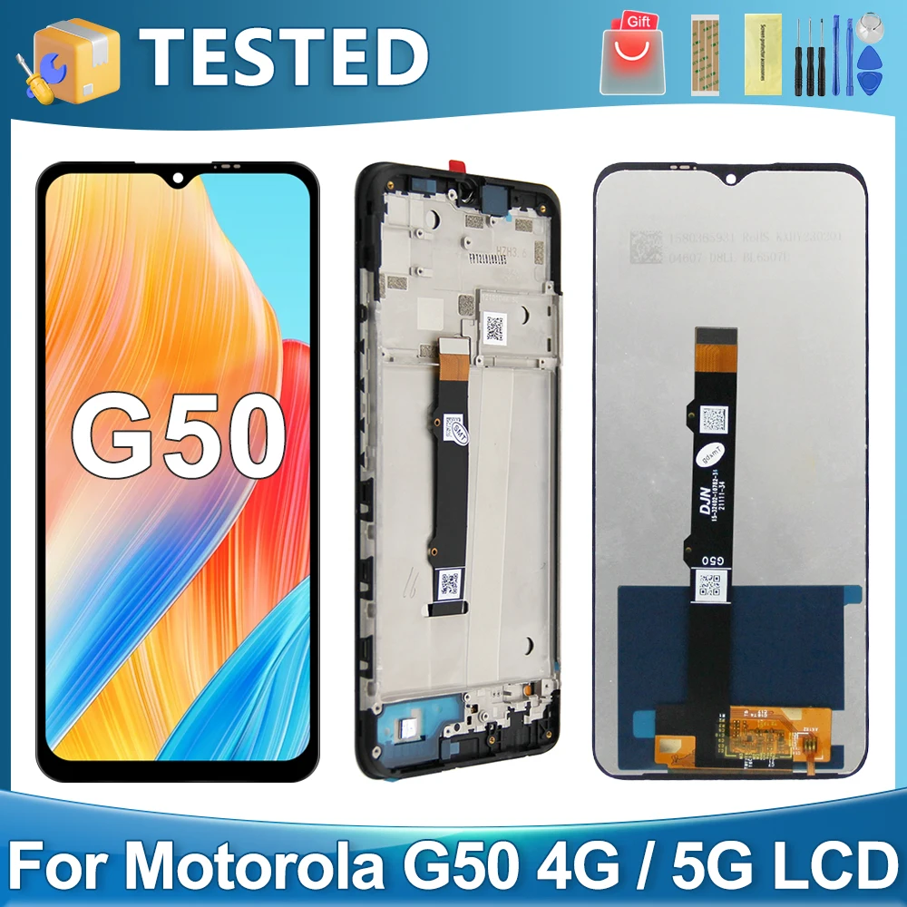 6.5''For Motorola Moto G50 4G XT2137-1 For Moto G50 5G XT2149-1 LCD Display Touch Screen Digitizer Assembly Replacement