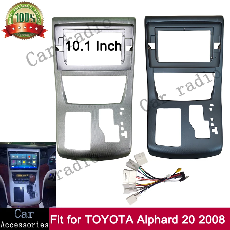 For TOYOTA Alphard 20 2008 10.1 Inch Car Radio Android Stereo Frame Player Head Unit Fascia Panel Dash Board Cover Casing
